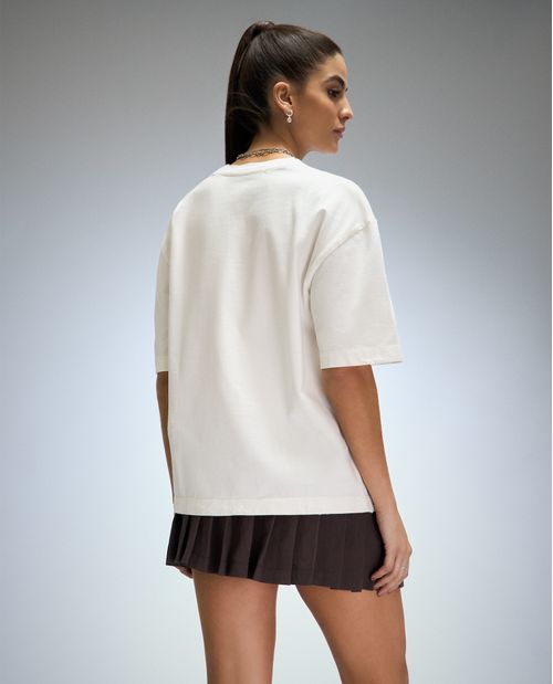 Camiseta oversize estampada para mujer