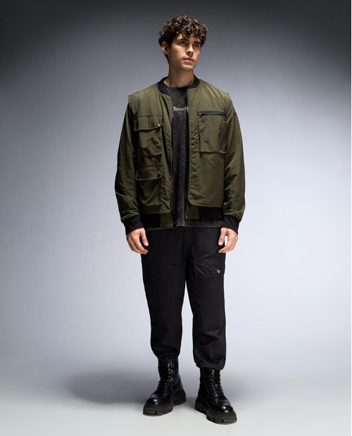 Chaqueta Bomber con chaleco sobrepuesto para hombre