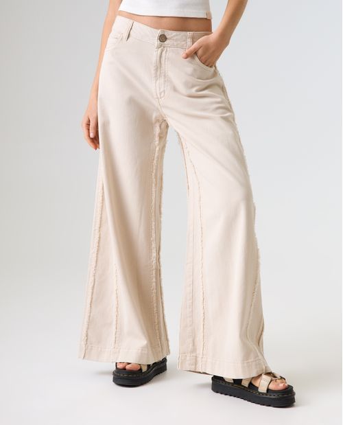 Pantalón Wide Leg de tiro bajo para mujer