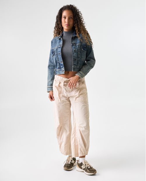 Chaqueta Trucker efecto vintage para mujer