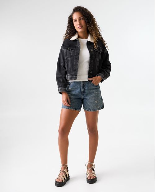 Chaqueta Bomber con bolsillos de tapa para mujer