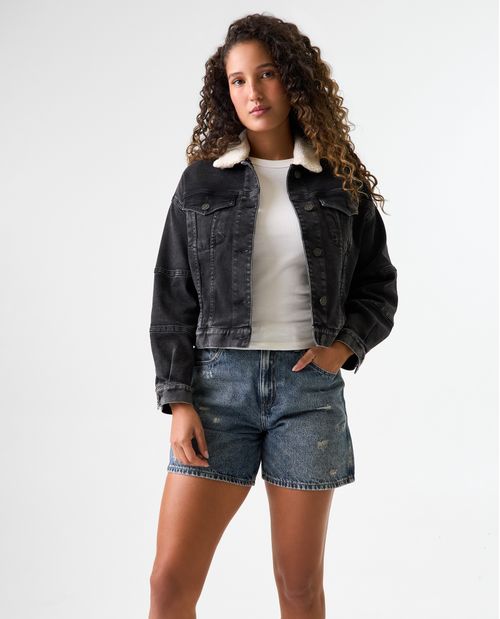 Chaqueta Bomber con bolsillos de tapa para mujer