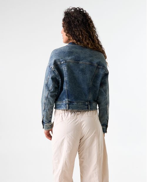 Chaqueta Trucker efecto vintage para mujer