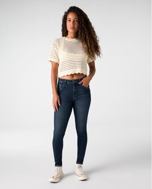 Jean Jegging de tiro superalto para mujer