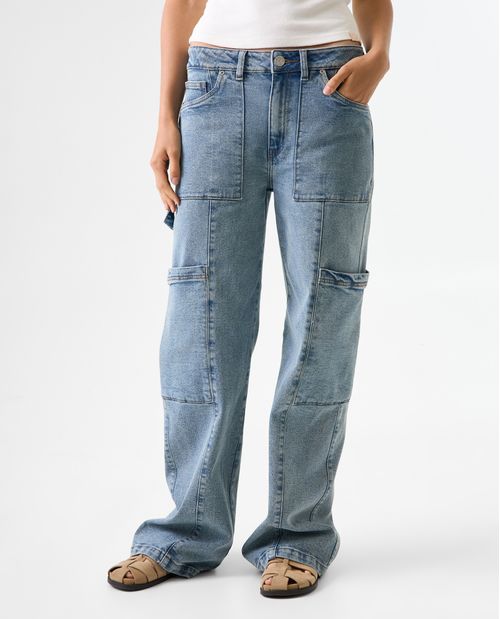 Jean Cargo tono claro para mujer