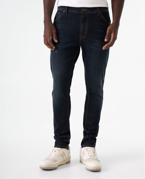 Jean Tapered de tiro largo para hombre