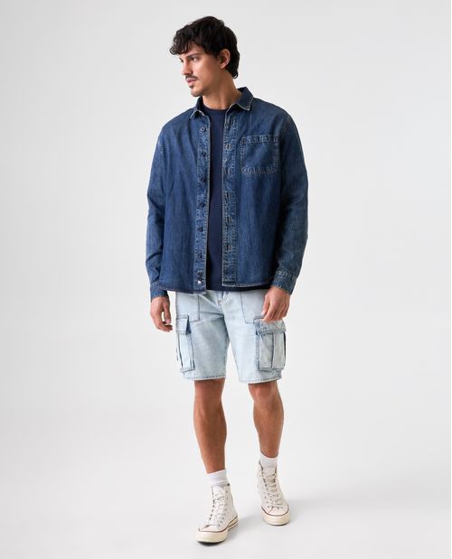 Bermuda tipo cargo para hombre