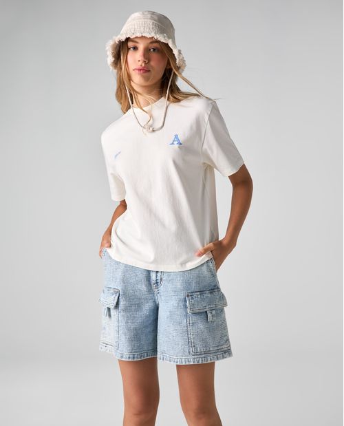 Camiseta oversize estampada para mujer