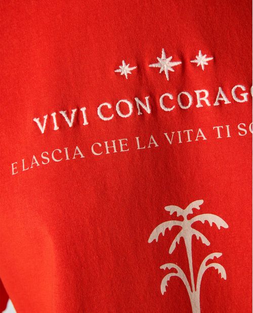 Camiseta oversize estampada para mujer