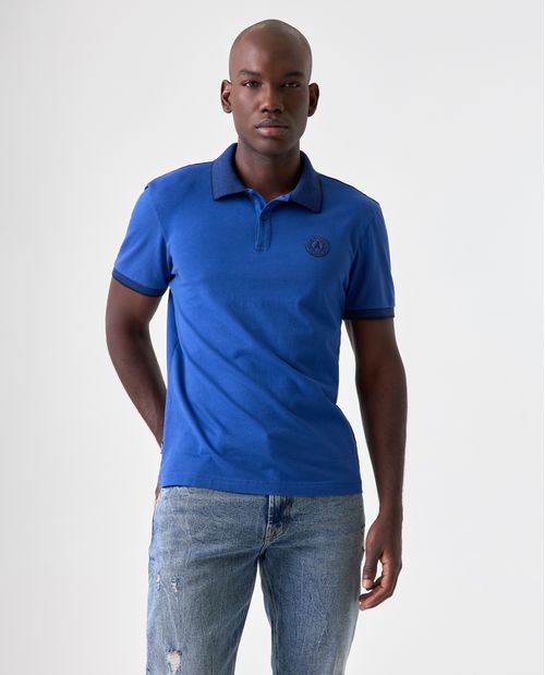 Polo Slim con aplique bordado para hombre