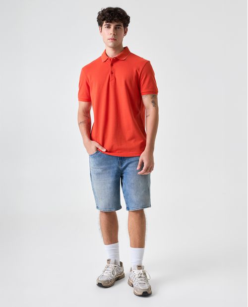 Polo Slim con detalles en contraste para hombre