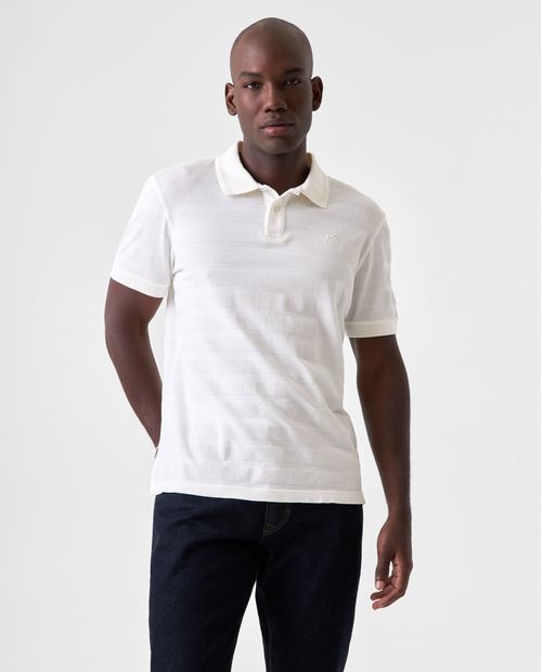 Polo Slim en tela texturizada para hombre