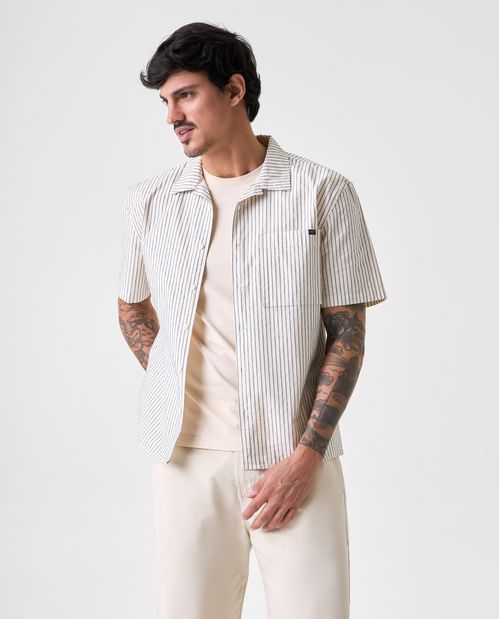 Camisa Boxy con diseño a rayas para hombre