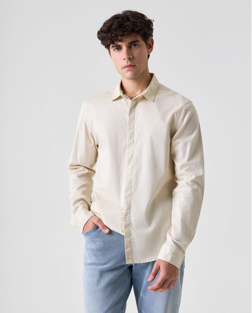 Camisa Slim manga larga para hombre
