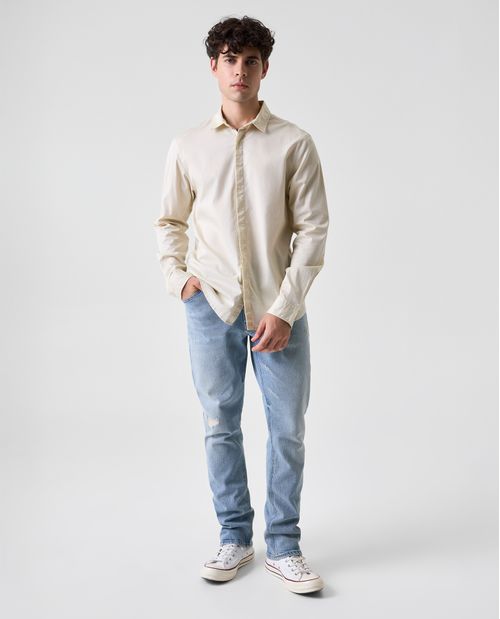 Camisa Slim manga larga para hombre