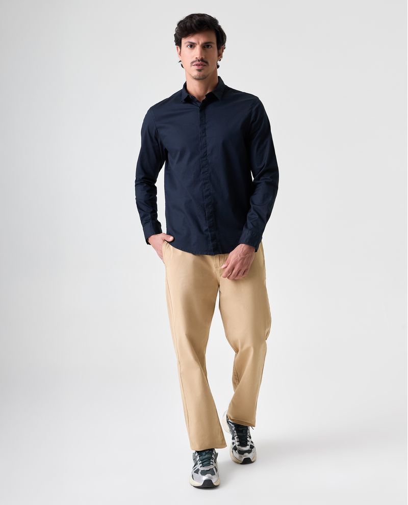 Camisa Slim manga larga para hombre