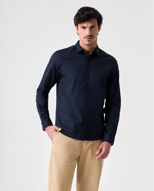 Camisa Slim manga larga para hombre