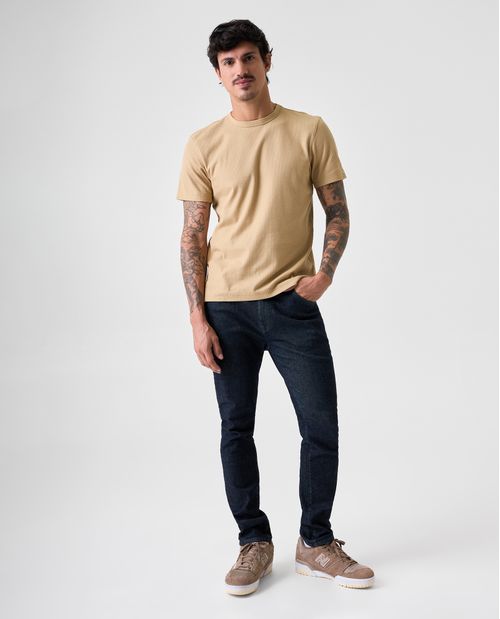 Camiseta Slim de tela con textura para hombre