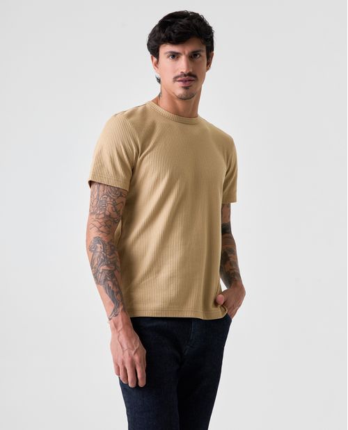 Camiseta Slim de tela con textura para hombre