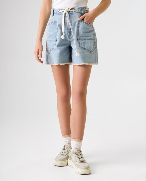 Short con ruedo al corte para mujer