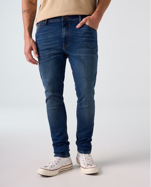 Jean Tapered tiro medio para hombre