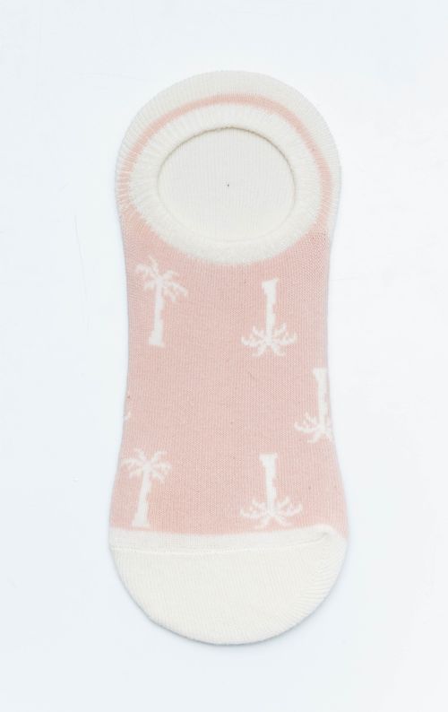Medias tobilleras con fondo de palmeras para mujer
