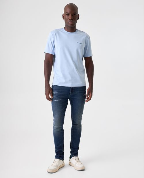 Jean Skinny oscuro con rotos para hombre
