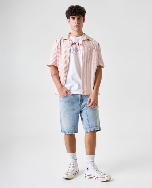 Bermuda larga tono claro para hombre