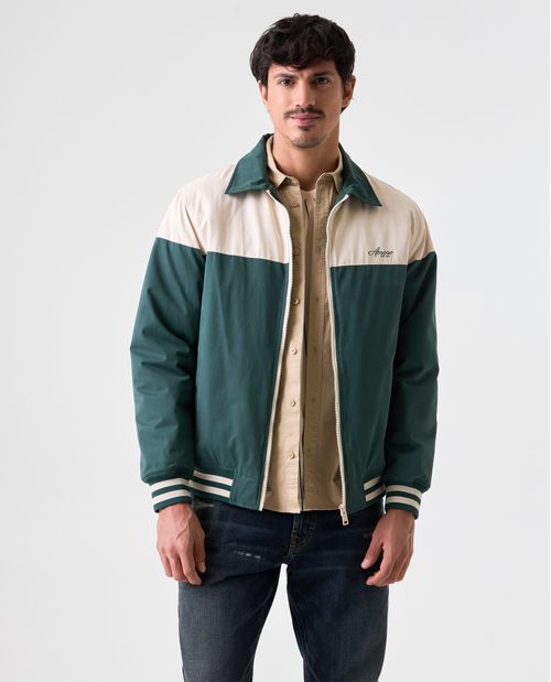Chaqueta Bomber en bloques de color para hombre