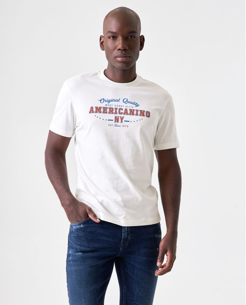Camiseta Slim con estampado para hombre