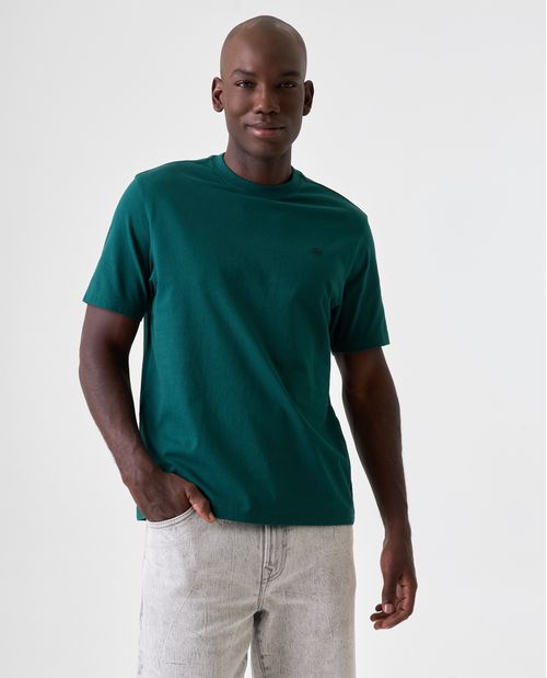 Camiseta básica con bordado localizado para hombre