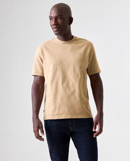Camiseta básica con bordado localizado para hombre