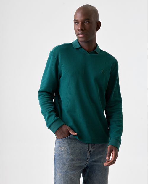 Camiseta manga larga con bordado para hombre