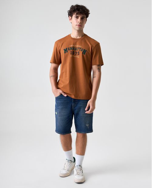 Camiseta Slim con estampado para hombre