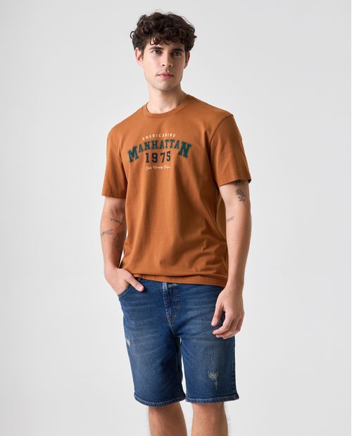 Camiseta Slim con estampado para hombre