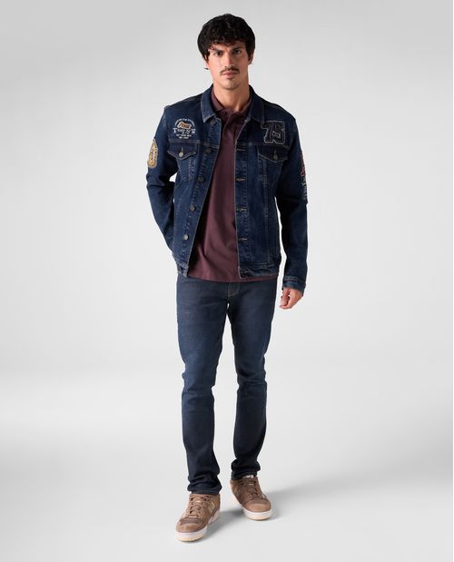 Jean Slim en algodón reciclado para hombre