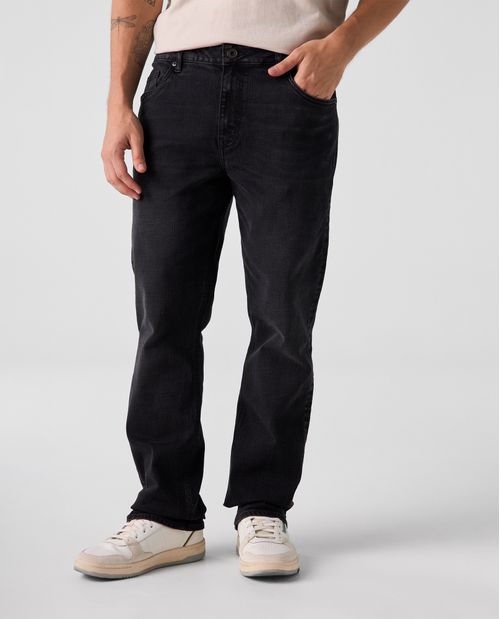 Jean Slim and Straight tono negro para hombre