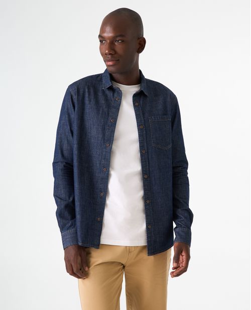 Camisa en denim liviano para hombre