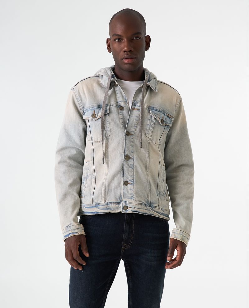 Capucha Chaqueta Jeans Hombre Chaqueta En Denim Con Capucha Hombre