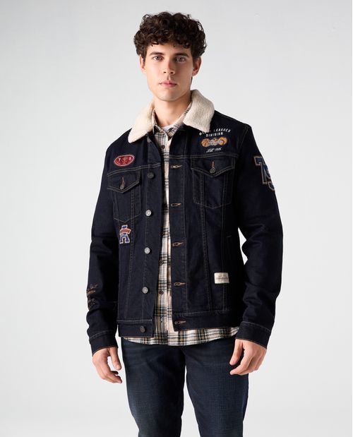 Chaqueta Trucker con cuello ovejero removible para hombre
