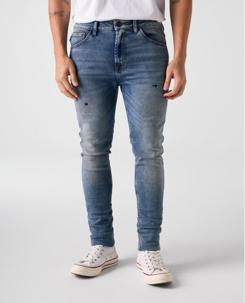 Jean Skinny básico tono claro para hombre