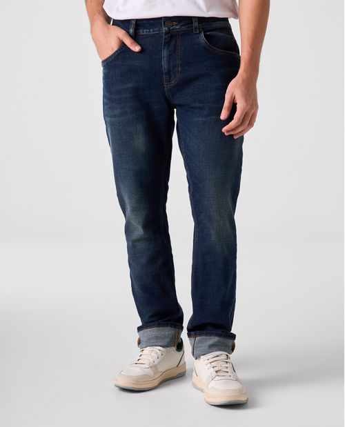 Jean Tapered tiro largo para hombre