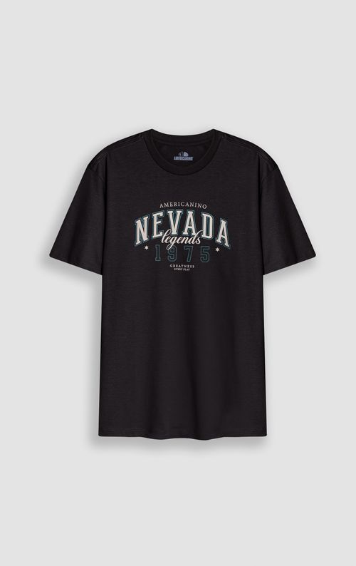Camiseta cuello redondo estampada para hombre