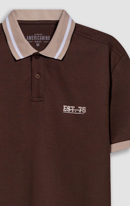 Polo Slim con bordado para hombre