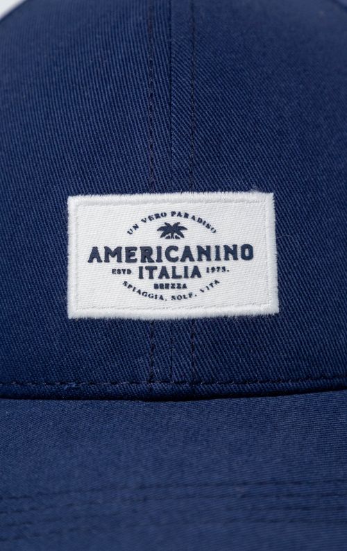 Gorra seis cascos con marquilla para hombre