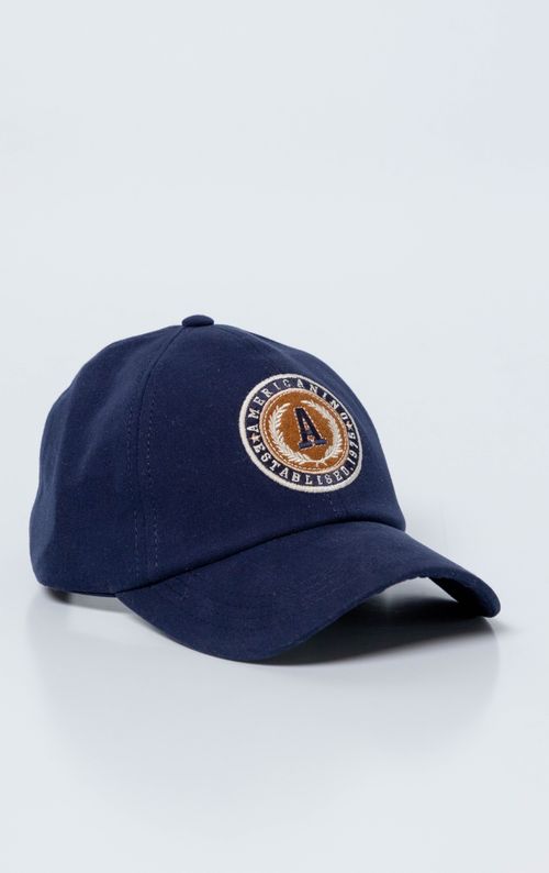 Gorra con aplique bordado para hombre