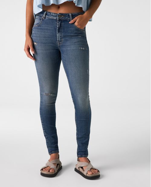 Jean Jegging con raspones para mujer