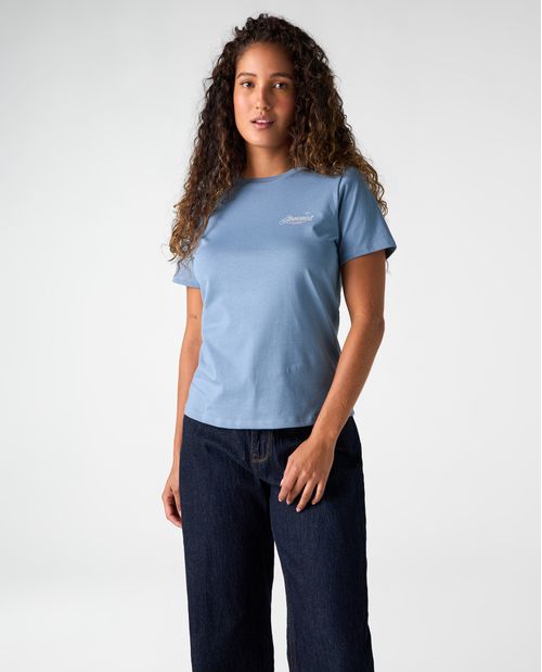 Camiseta Slim estampada para mujer