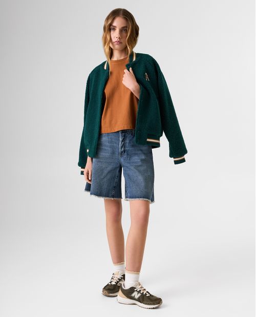 Camiseta manga sisa para mujer