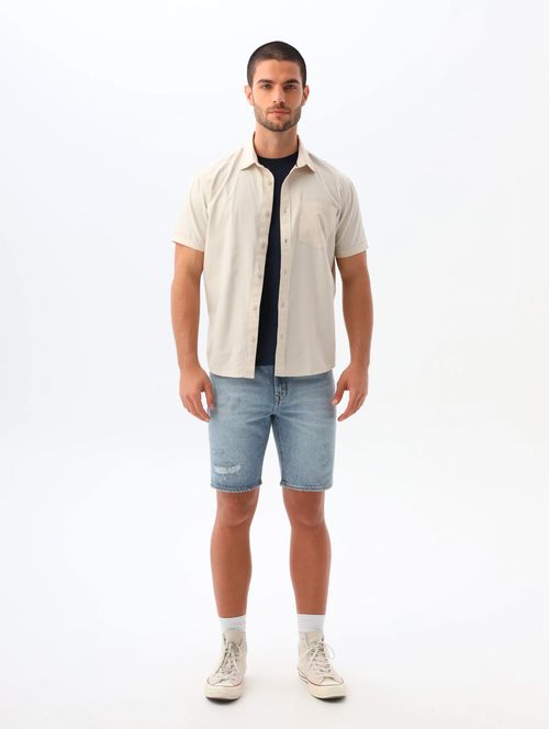 Camisa con bolsillo de parche para hombre